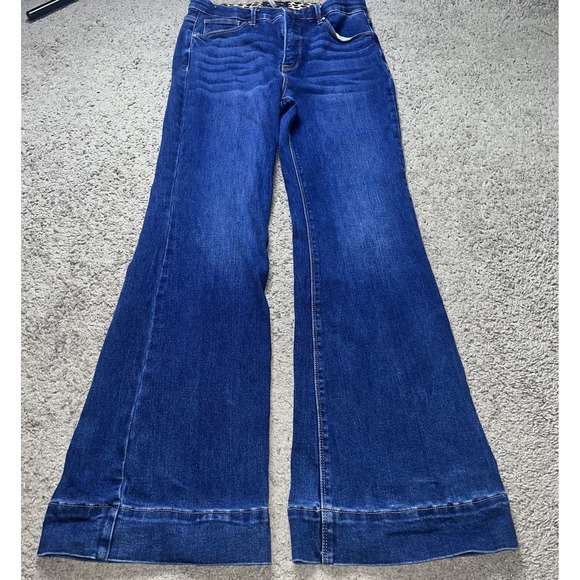 Risen Jeans Womens Tummy Control High Rise Wide Leg Jeans Blue Size 11 - Picture 1 of 8